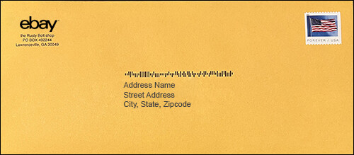 Empty stamped envelope read - empty,